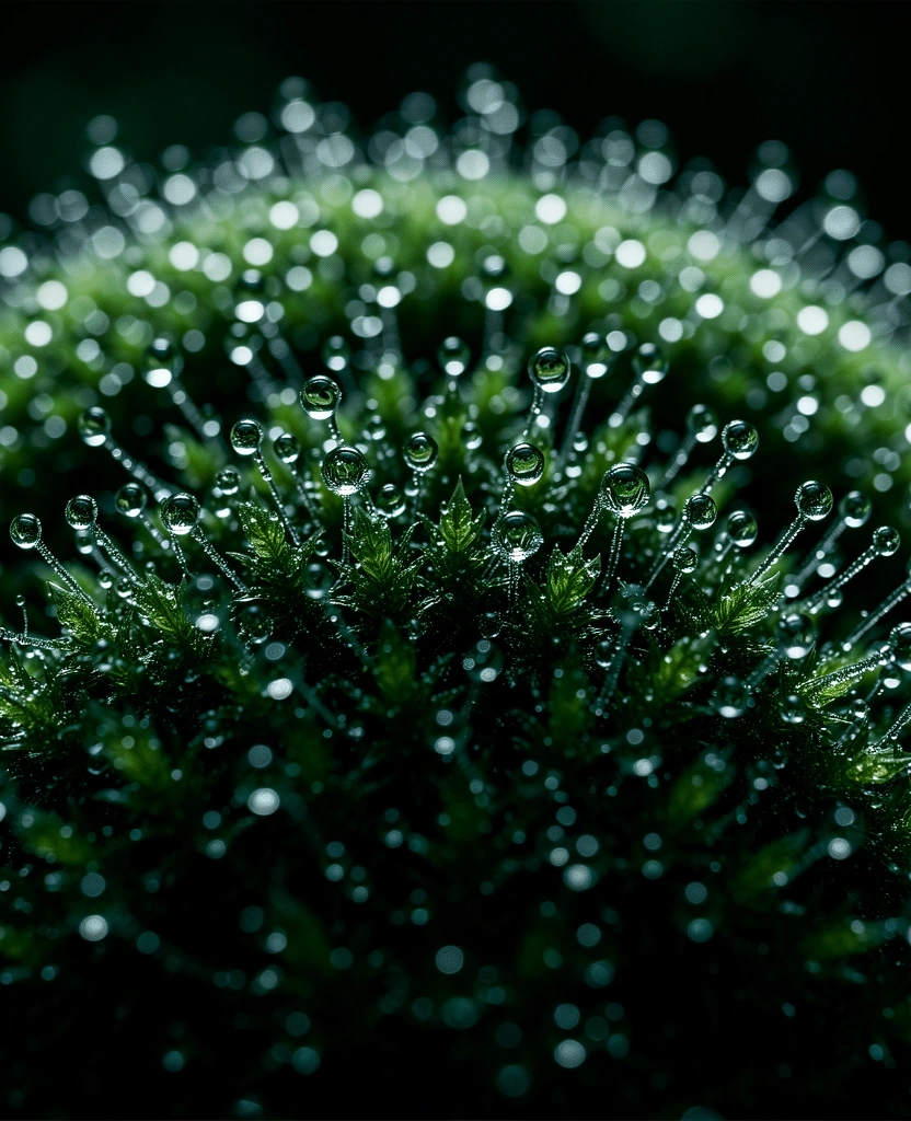 Cellular habit patterns visualized through moss