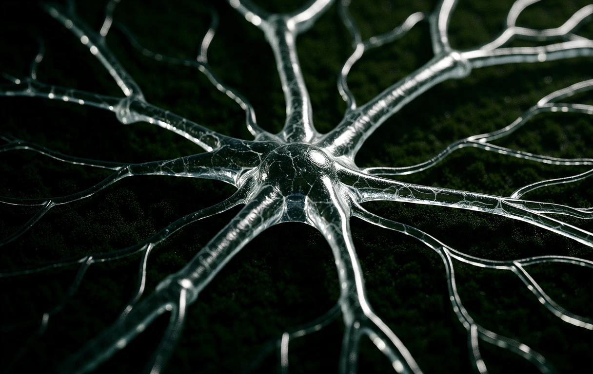 Microscopic view of cellular architecture